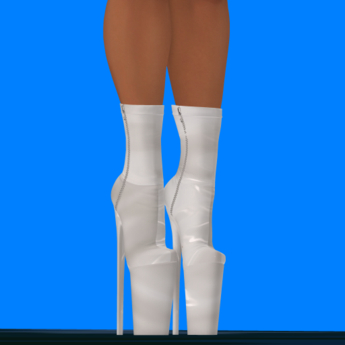 Second Life Marketplace - White Buss it high heel boots